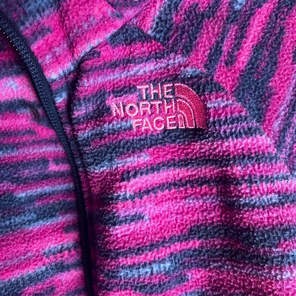 The North Face Pink and Gray Fleece Jacket